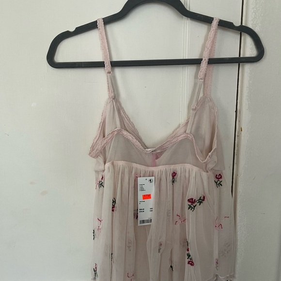 Urban Outfitters Kimchi Blue Floral Pink Babydoll Tank Top - Picture 2 of 3